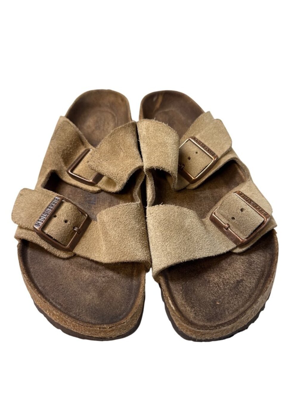 Birkenstock Arizona Soft Suede Leather Sandals~Size 8~Taupe Narrow/Wide P19 07